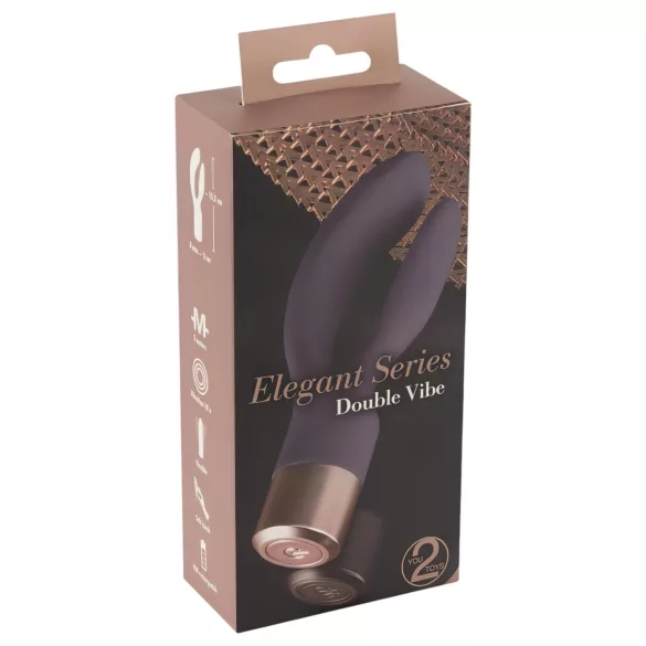You2Toys Elegant Double - вибратор за двойна стимулация с клиторен стимулатор