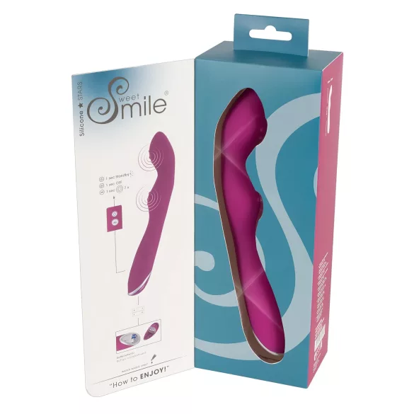 SMILE - вибратор за A и G-точка - гъвкав - розов