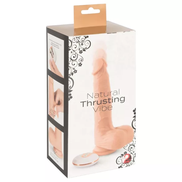 You2Toys - Вибратор с тласкане - телесен цвят