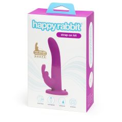   Happyrabbit Strap-On - закачлив вибратор за двойки (лилав)