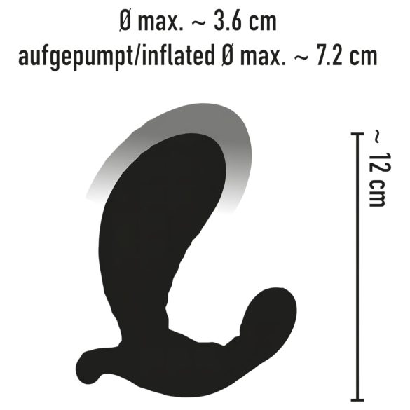 You2Toys - вибратор с дистанционно управление - надуваем - черен