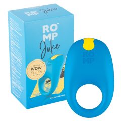   ROMP Juke - водоустойчив вибриращ пенис пръстен (син)