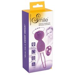   SMILE Love Ball - вибриращо яйце на батерии, с радиоуправление (лилаво)