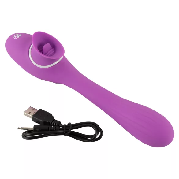 You2Toys - вибратор с 2 функции - акумулаторен 2 в 1 - лилав