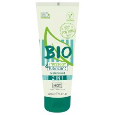   HOT Bio 2IN1 - воден лубрикант и масажен гел (200ml)