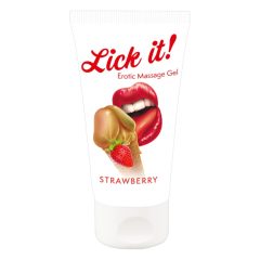   Lick it! - 2в1 Лубрикант за ядене - Ягода (50ml)