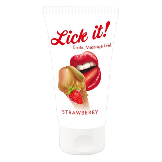 Lick it! - 2в1 Лубрикант за ядене - Ягода (50ml)