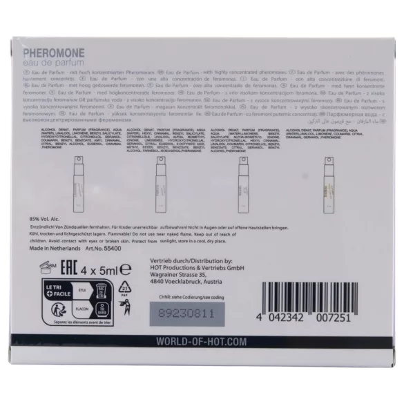 HOT - парфюм с феромони за жени - комплект 4x5ml