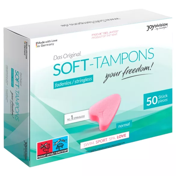JoyDivision Soft-Tampons - меки тампони без връв (50 бр.)