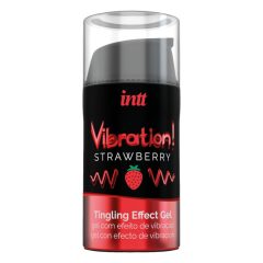   Intt Vibration! - течен вибратор - ягода (15ml)