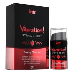   Intt Vibration! - течен вибратор - ягода (15ml)