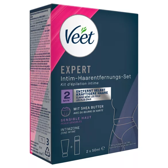 Veet - интимен крем за обезкосмяване и хидратираща пяна за жени (2*50 ml)