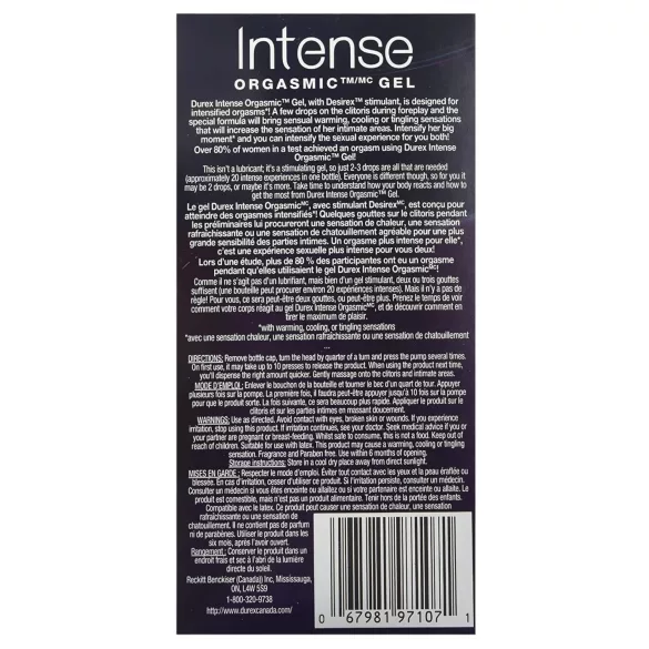 Durex Intense - стимулиращ интимен гел за жени - 10 мл