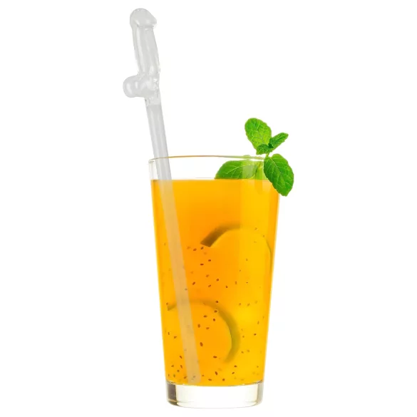 Straw Willy - сламки с пенис форма - прозрачни - 4 броя