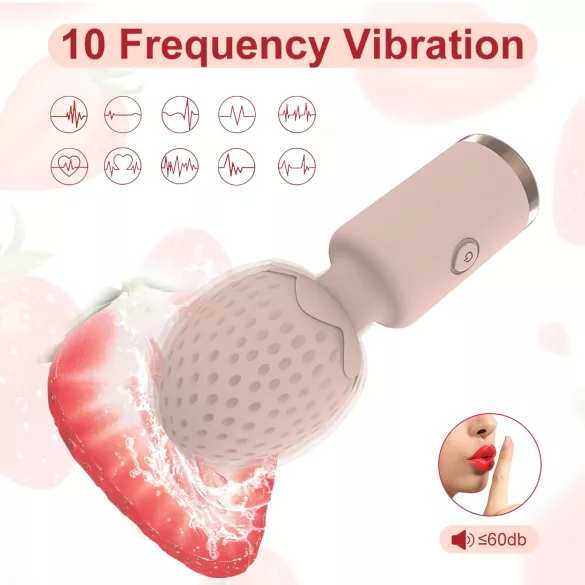 Sunfo Strawberry - вибриращ мини масажор - водоустойчив - розов