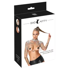   Bad Kitty - раменен аксесоар с верижки (сребърен)