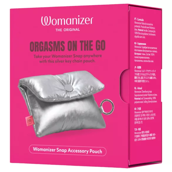 Womanizer Snap - калъфче с ключодържател (сребристо)