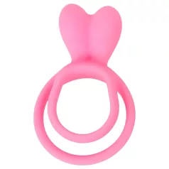   Pulselock Cocktura - пръстен за пенис и тестиси със зайче (розов)