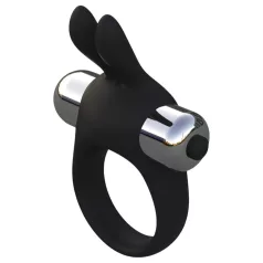   Pulselock Vantr - вибриращ пръстен за пенис със зайче (черен) - 30 мм.