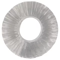   Pulselock Cocktura - оребрен TPE пръстен за пенис (прозрачен) - 19 мм