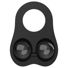   Pulselock Taur - силиконов пръстен за тестиси с утежнени топчета (черен)