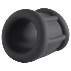   Pulselock Cocktura - оребрен силиконов пенис ринг (черен) - 30 мм