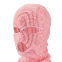   Балаклава - трикотажна маска с 3 отвора (розова)