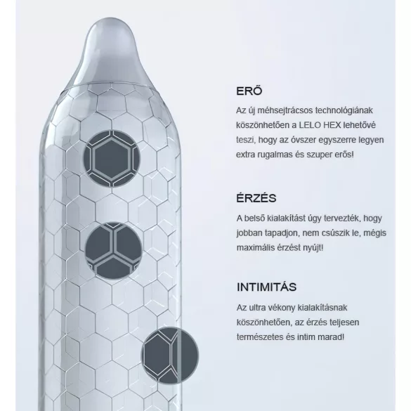 LELO Hex Original - презерватив - тънък и здрав - 1 брой