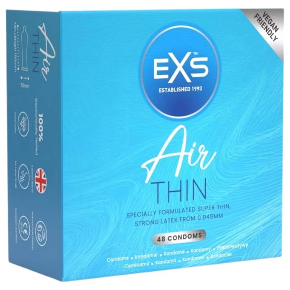 EXS Air Thin - ултра тънък латексов презерватив (48 броя)