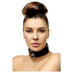   ZADO - кожена каишка за врата (черна)