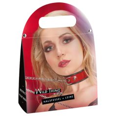   ZADO - кожена каишка и повод (червено)