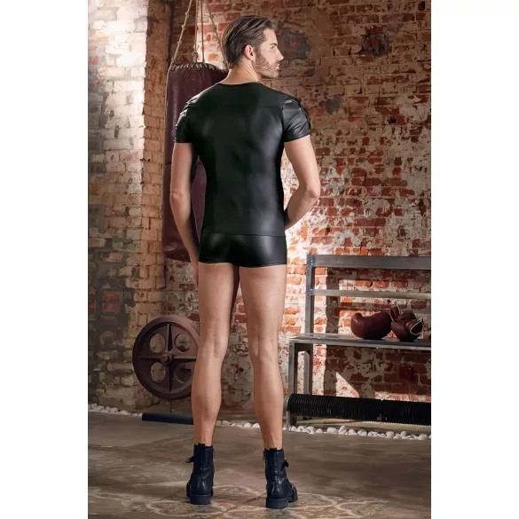 NEK - матова черна мъжка тениска с къс ръкав - XL