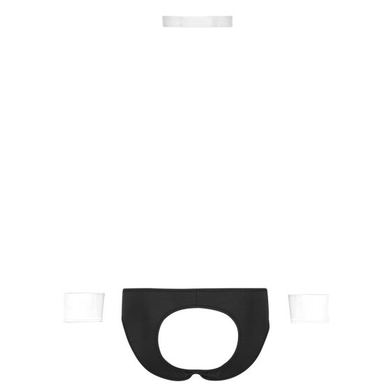 Svenjoyment - Мъжки костюм на сервитьор с напъни (черно и бяло)