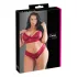 Cottelli Plus Size - комплект дантелено бельо - голям размер - червен - 2XL
