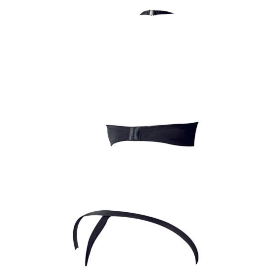Cottelli - Комплект сутиен с метални пръстени (черен)