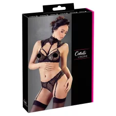   Cottelli - комплект сутиен с яка от дантела (черен) - 80B/M