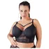 Cottelli Plus Size - дантелен сутиен с презрамки (черен) - 85E