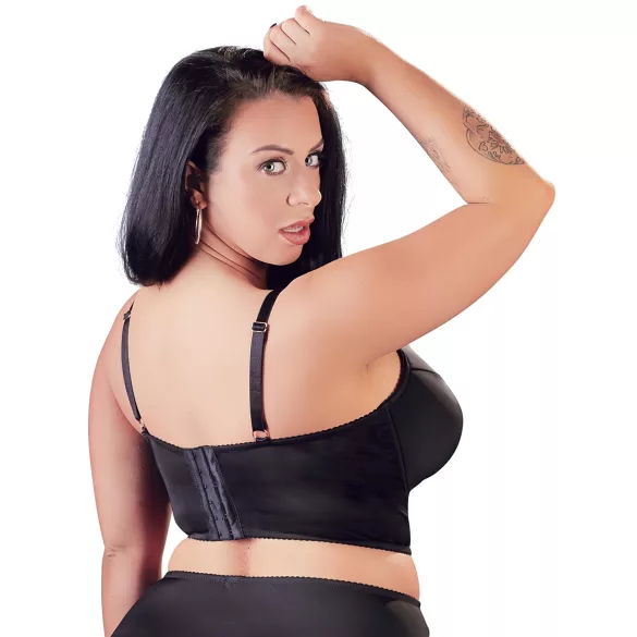 Cottelli Plus Size - дантелен сутиен с презрамки (черен) - 85E