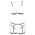 Cottelli - секси стойка с верижки - 2 части - черен - M