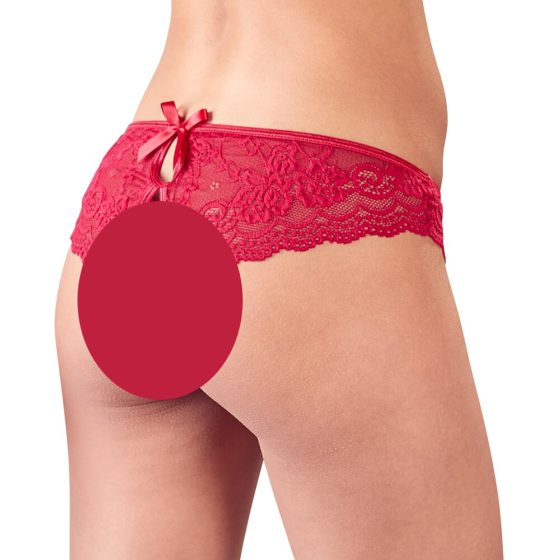Cottelli - дамско френско бельо с панделка (червено) - XL