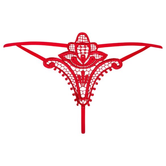 Obsessive Luiza - танга с лале (червен) - L/XL