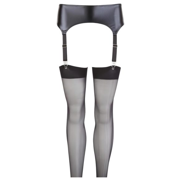 NO:XQSE - Секси жартиерен комплект с лъскав ефект - M