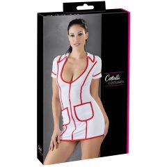   Cottelli Nurse - Рокля за костюм на медицинска сестра (бяла)