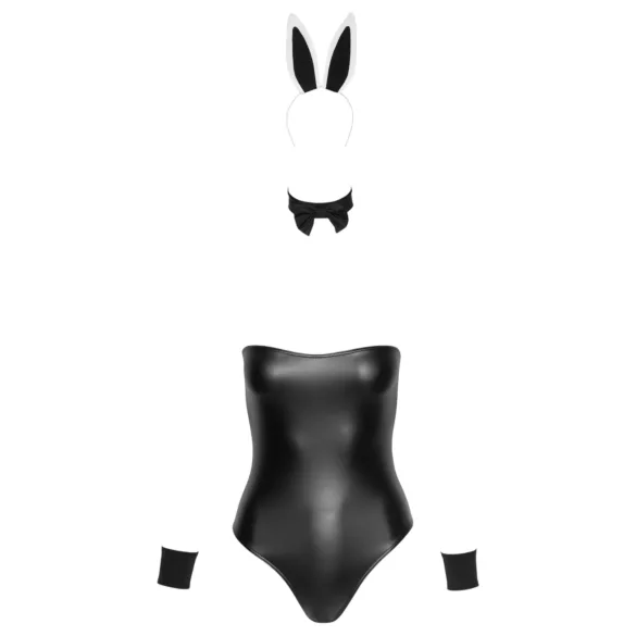 Cottelli Bunny - секси костюм за зайче - лъскав, 5 части - M