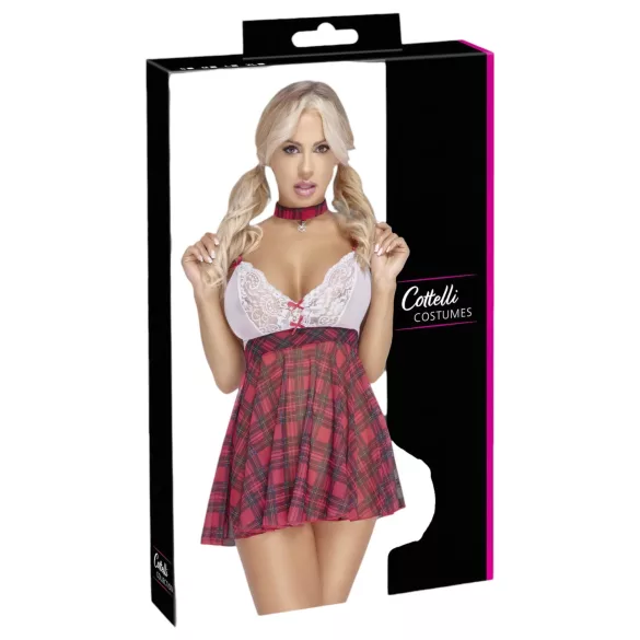 Cottelli - костюм на ученичка - червено и бяло - XL