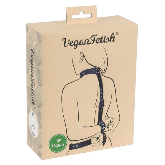 Vegan Fetish - Комплект с вързани ръце зад гърба (черен)