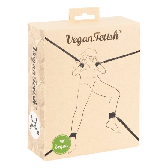 Vegan Fetish - комплект вратовръзки за легло (черни)