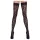 Cottelli Legwear - дамски чорапи до бедрото - леопардов принт - черни