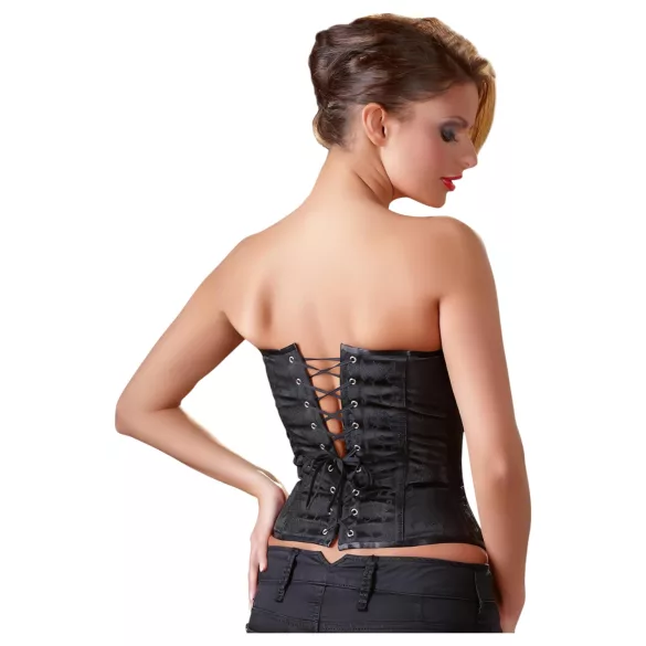 Cottelli - парти корсет с бродерия - черен - XL