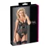 Cottelli - дамски прозрачен топ с лъскави райета - черен